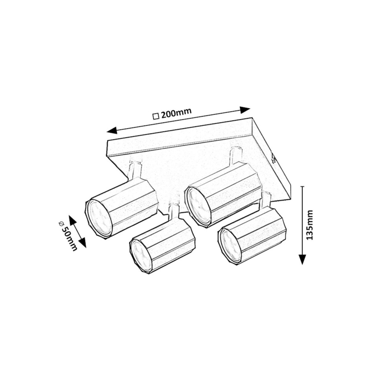 Rabalux Rogelio 73026 - typ - Lampy sufitowe