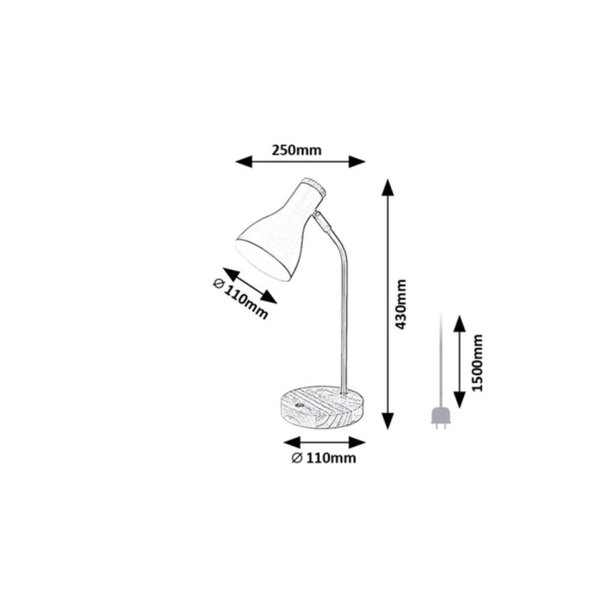 Rabalux Ferb 74002 - typ - Lampy stołowe