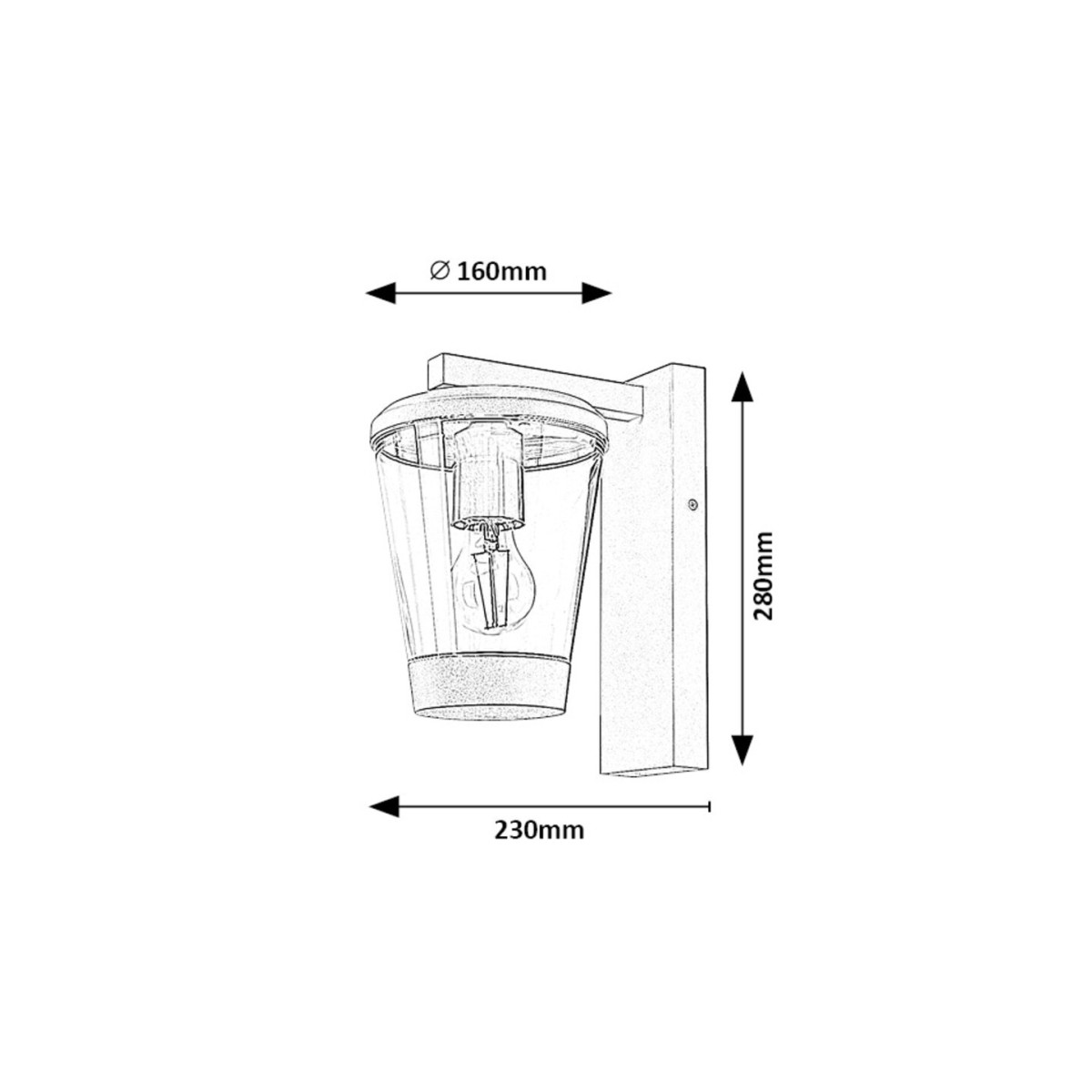 Rabalux Savano 7266 - typ - Zewnętrzne lampy ścienne