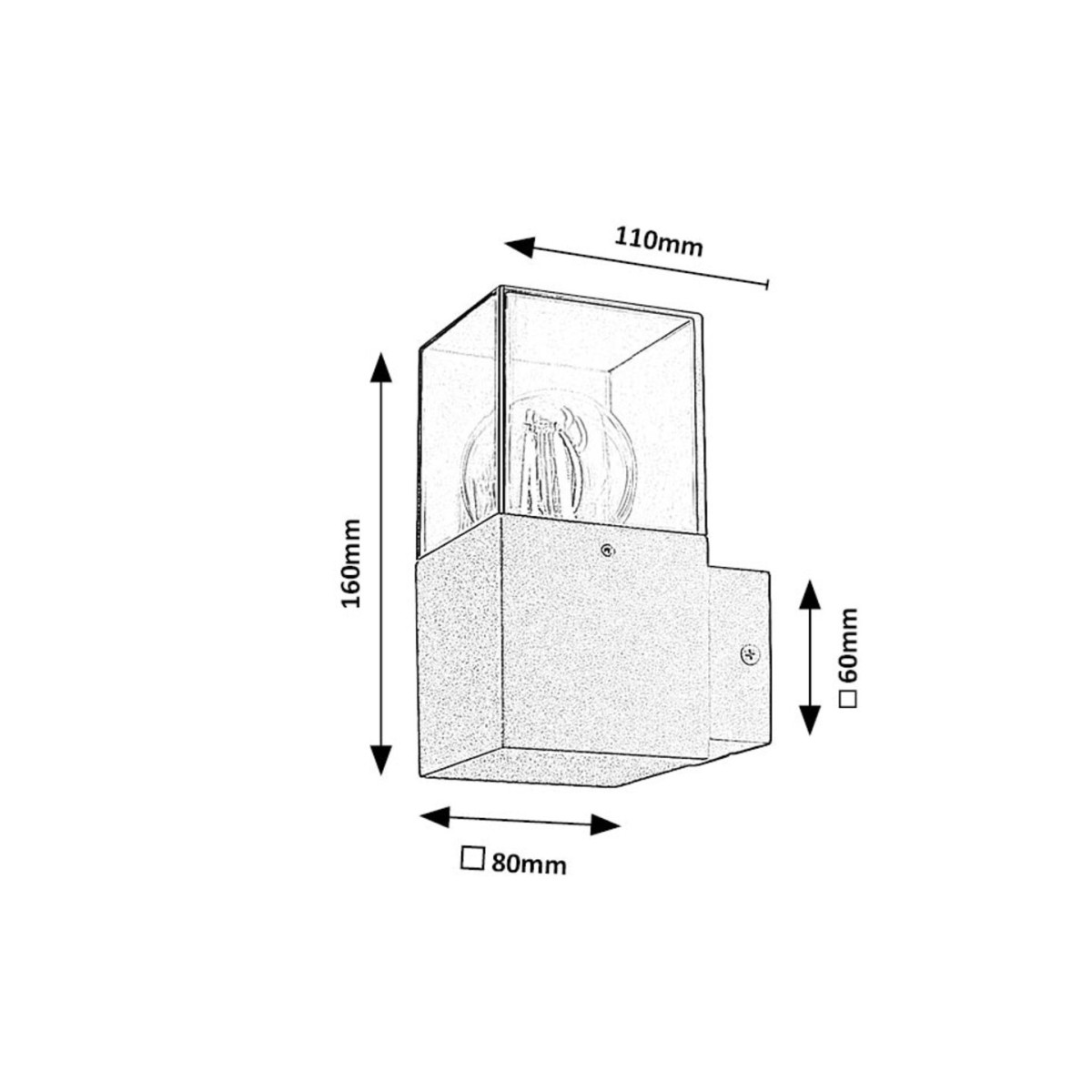 Rabalux Loanda 77080 - typ - Zewnętrzne lampy ścienne