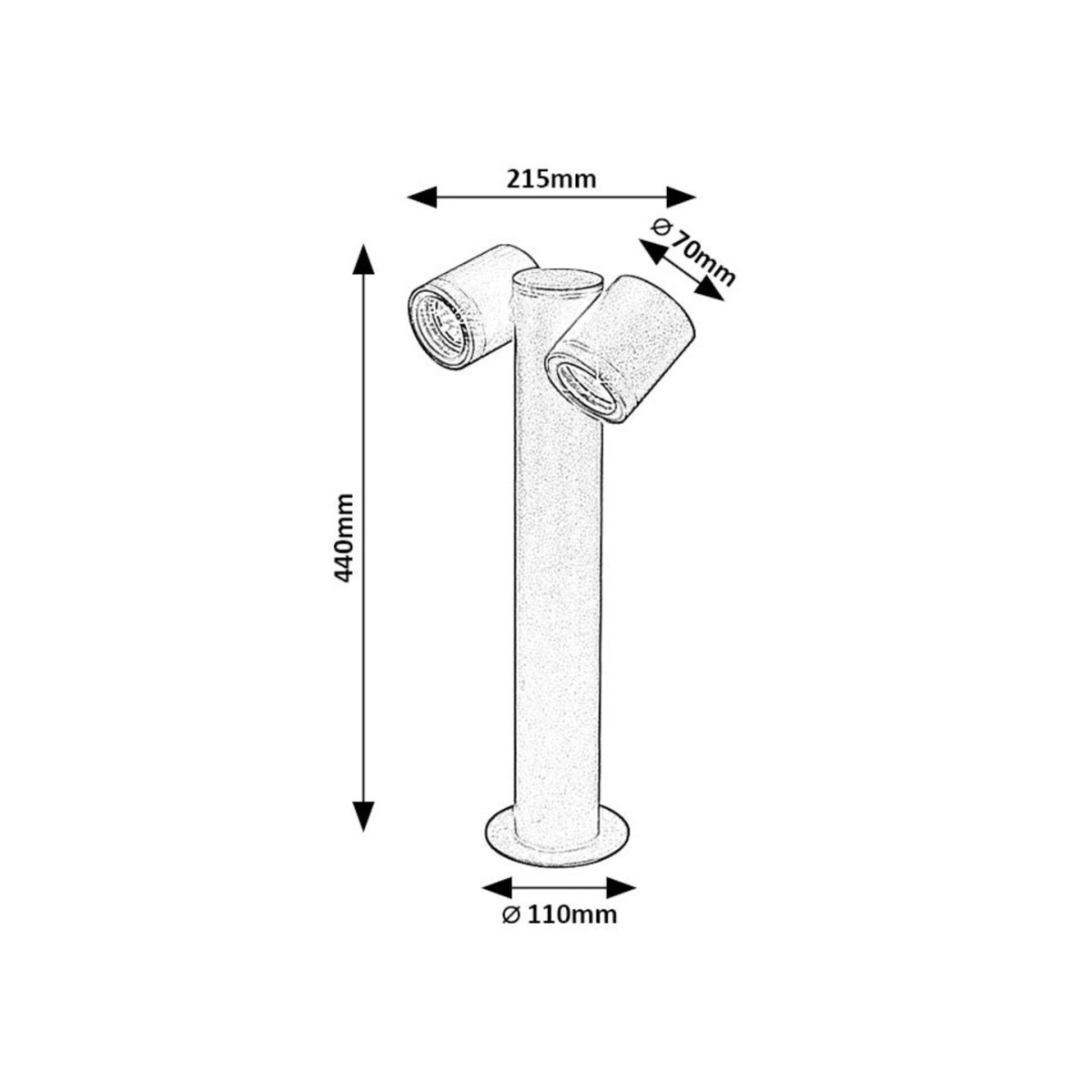 Rabalux Enol 77113 - typ - Lampa ogrodowa stojąca