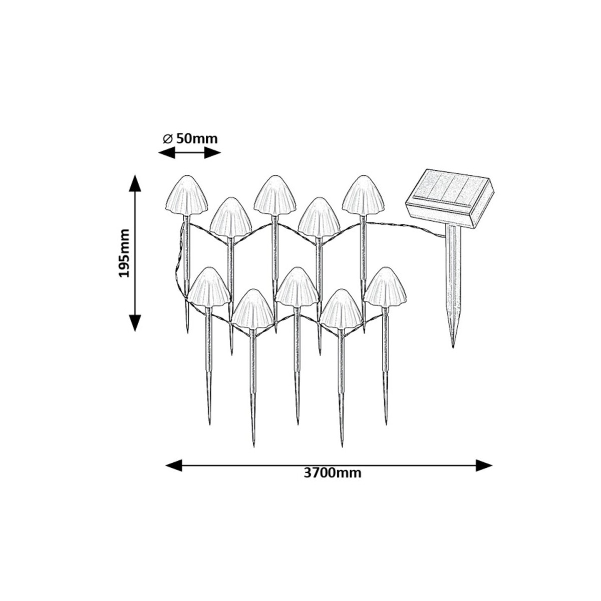 Rabalux Skadar 77007 - typ - Lampy solarne