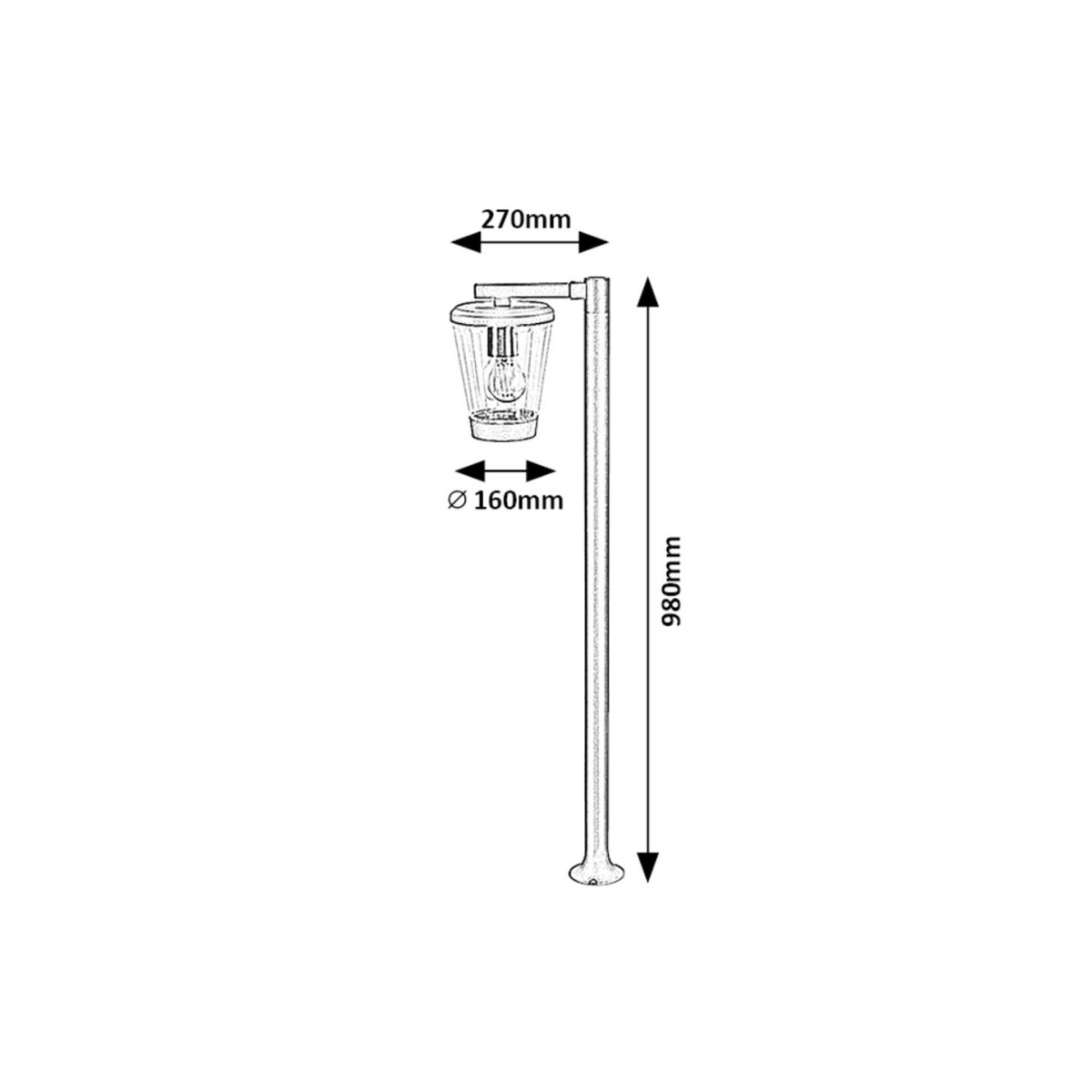 Rabalux Savano 7269 - typ - Lampa ogrodowa stojąca