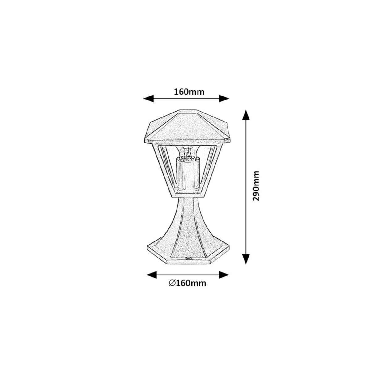 Rabalux Paravento 7148 - typ - Lampa ogrodowa stojąca