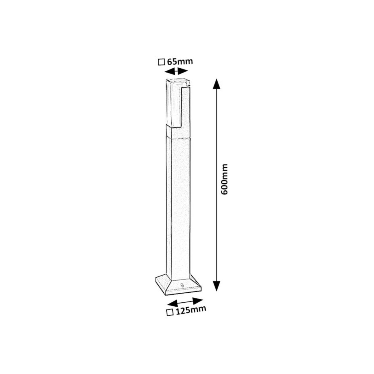Rabalux Darvas 77128 - typ - Lampa ogrodowa stojąca