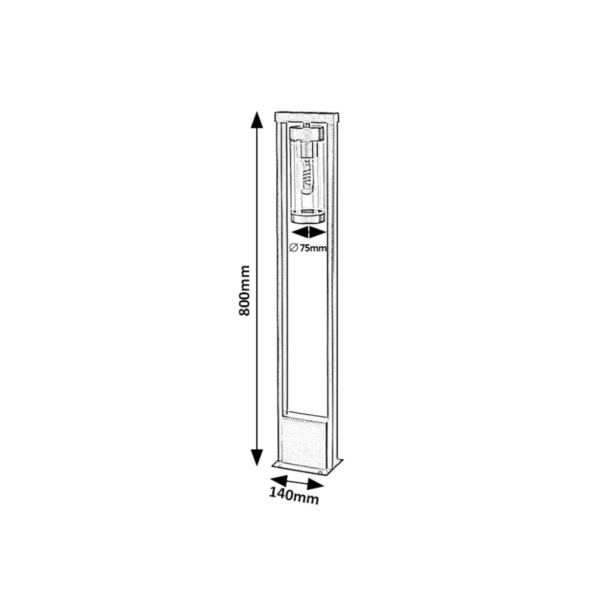 Rabalux Kolta 7387 - typ - Lampa ogrodowa stojąca