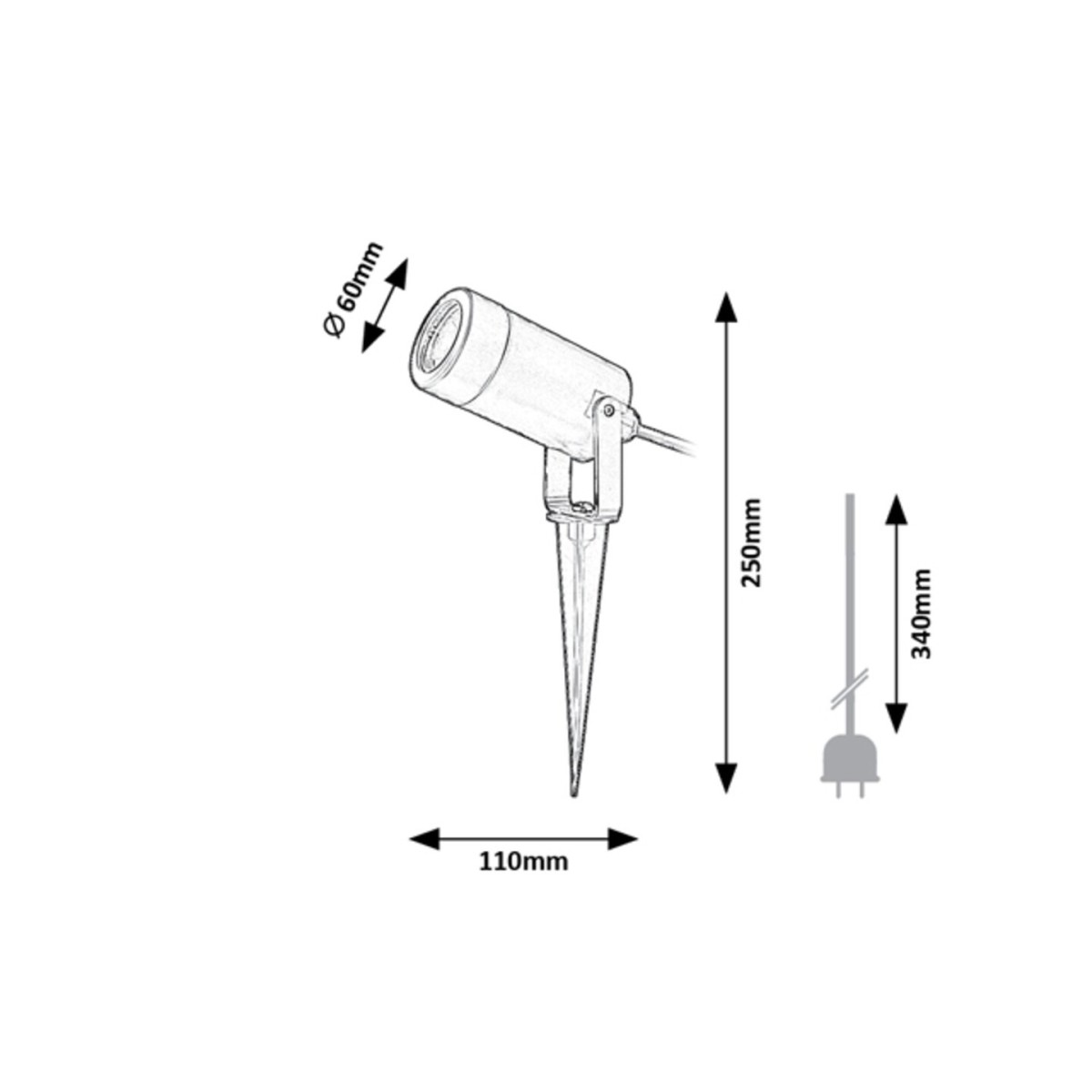 Rabalux Krobia 7814 - typ - Lampa naziemna