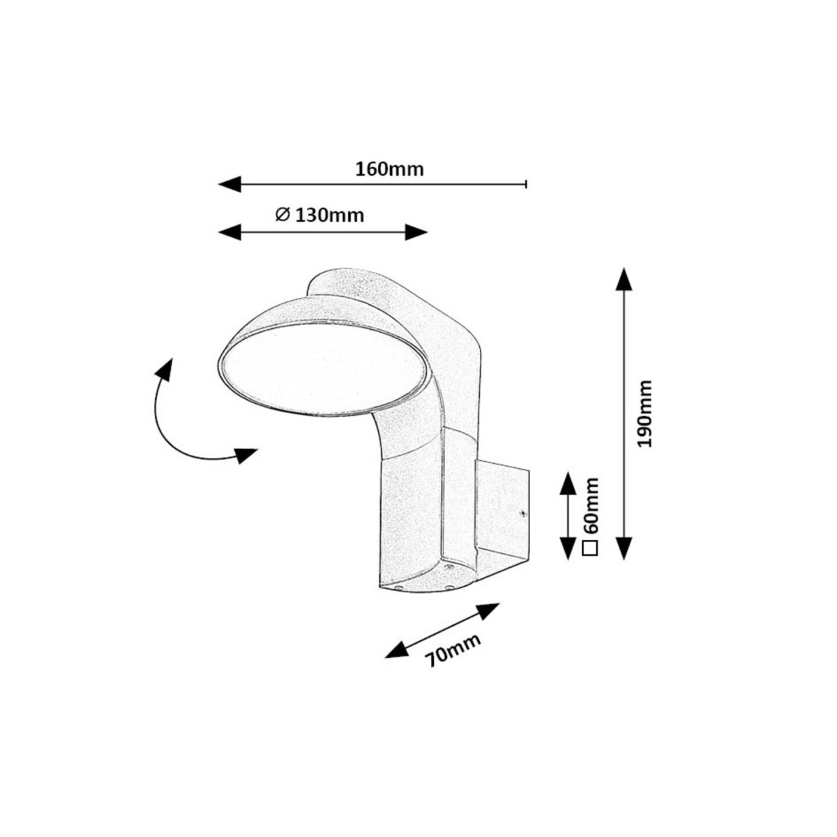Rabalux Wengen 77148 - typ - Zewnętrzne lampy ścienne