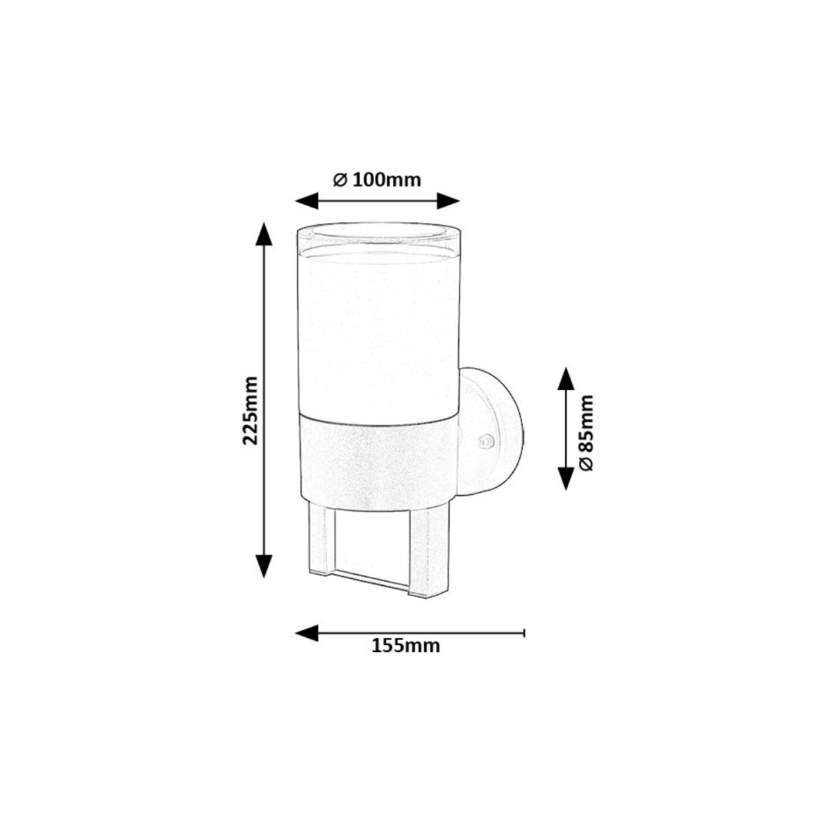 Rabalux Leitha 77130 - typ - Zewnętrzne lampy ścienne