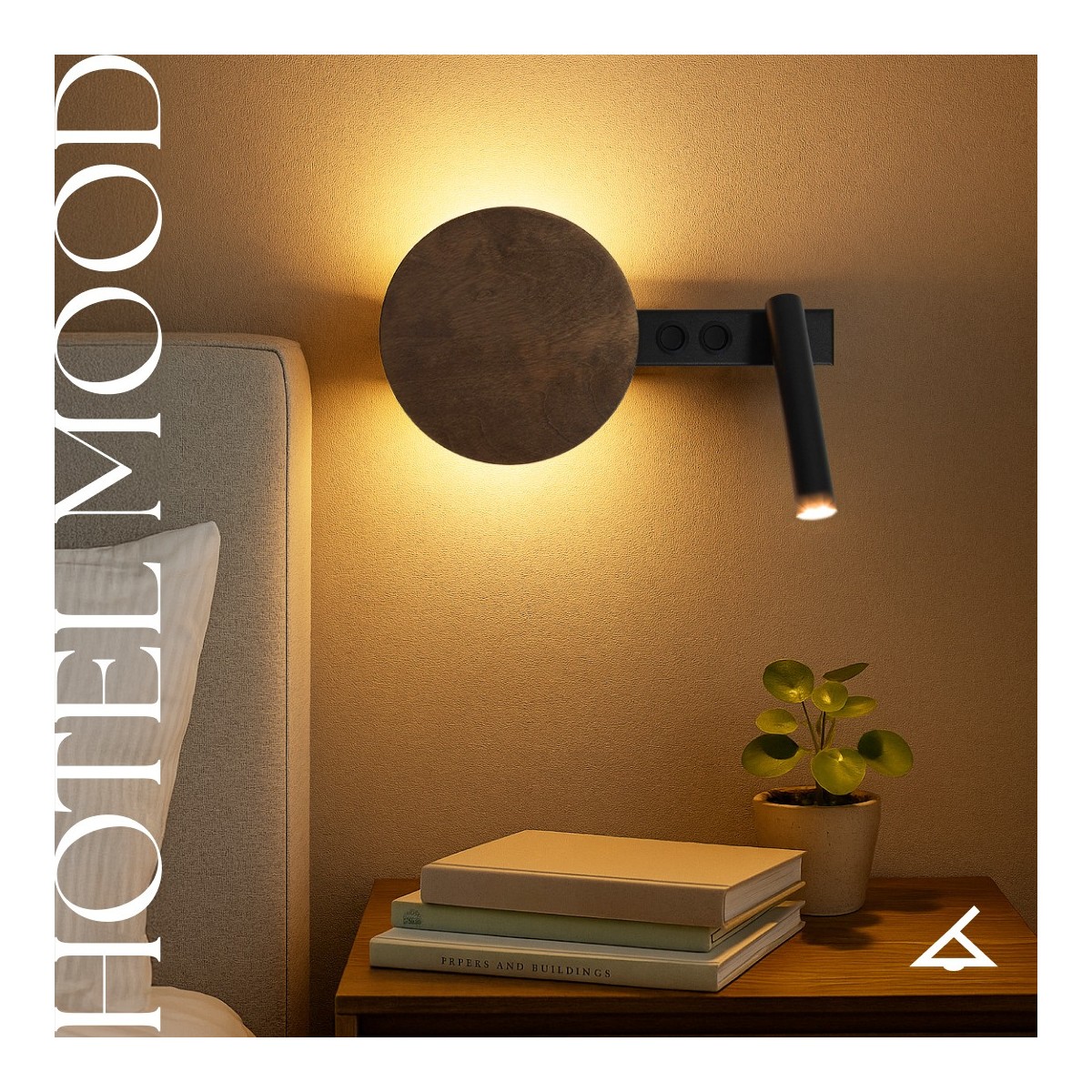 zachwycająca oprawa Sigma HOTEL MOOD kinkiet 41364 kolor czarny 1XG9 12W led- 1XG9 3W led