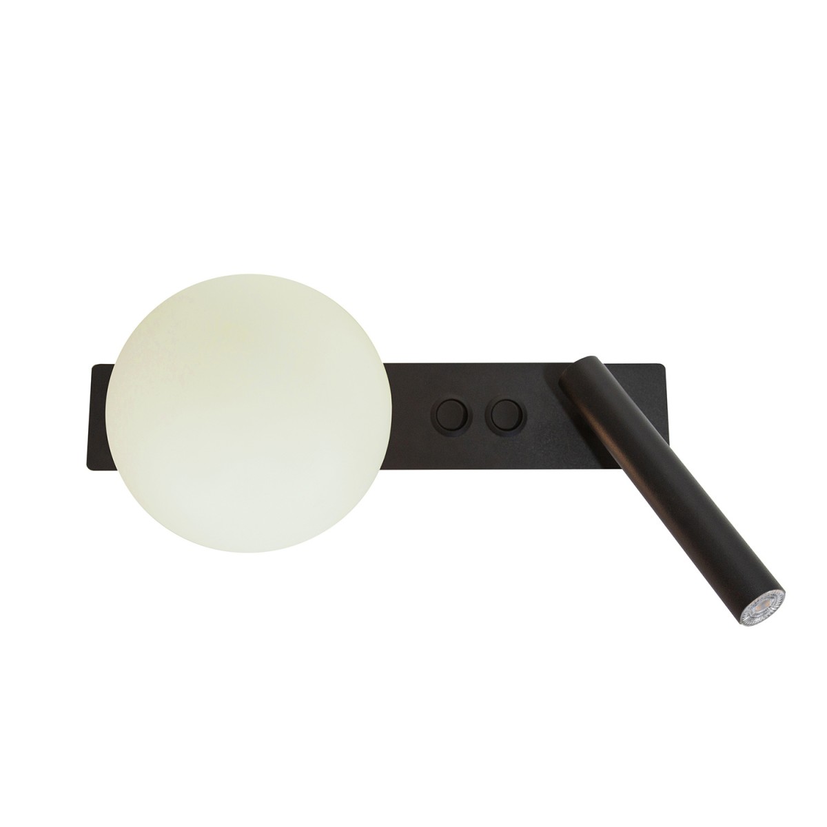 charakterystyczna oprawa Sigma HOTEL MOOD kinkiet 41367 kolor czarny 1XG9 12W led- 1XG9 3W led