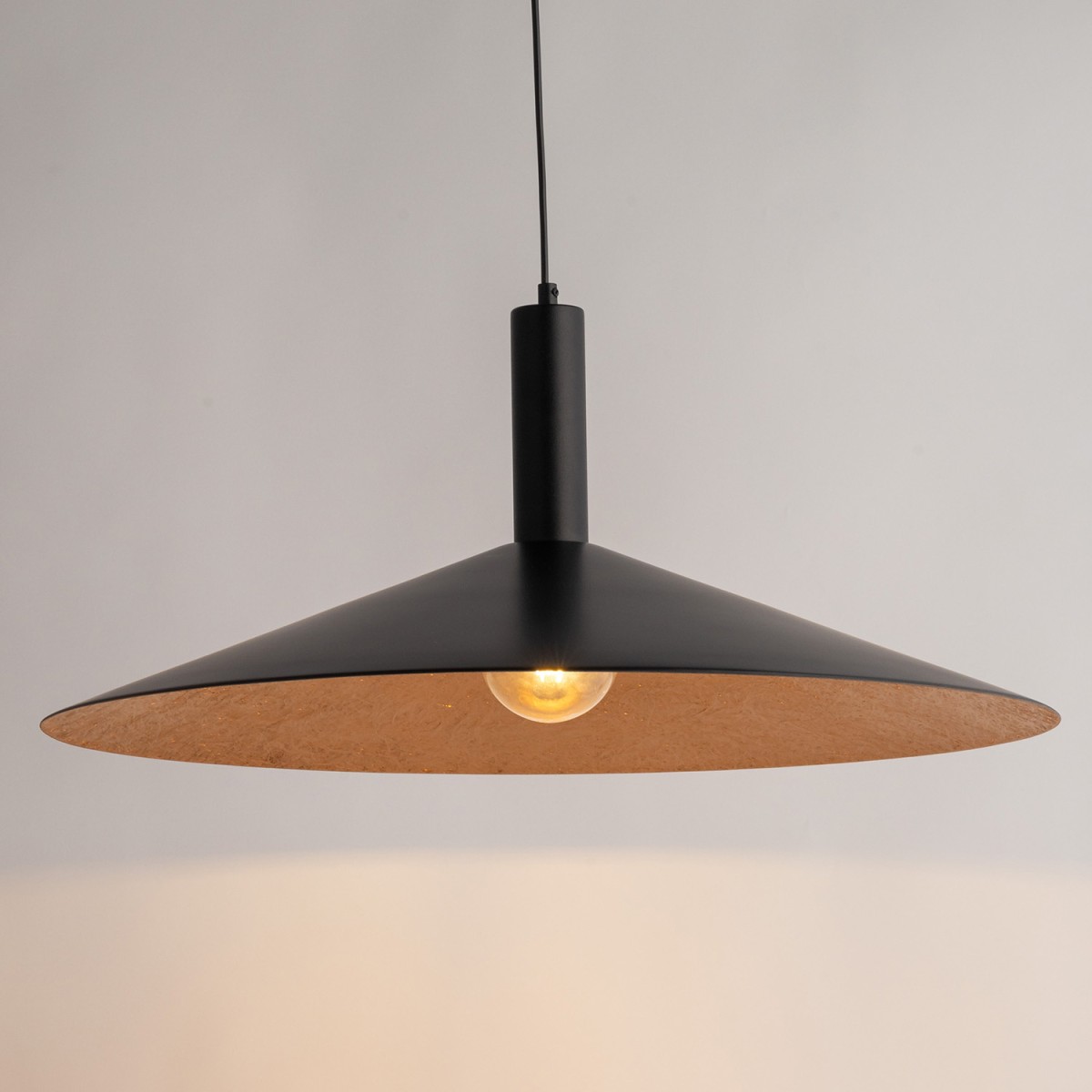 olśniewająca oprawa Sigma CAPRI lampa wisząca 41009 kolor czarny-miedziany 1 x E27 15W Led