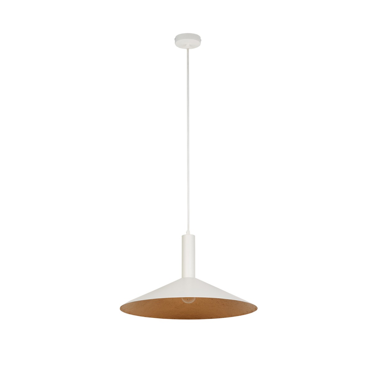 schludna oprawa Sigma CAPRI lampa wisząca 41016 kolor biały-miedziany 1 x E27 15W Led