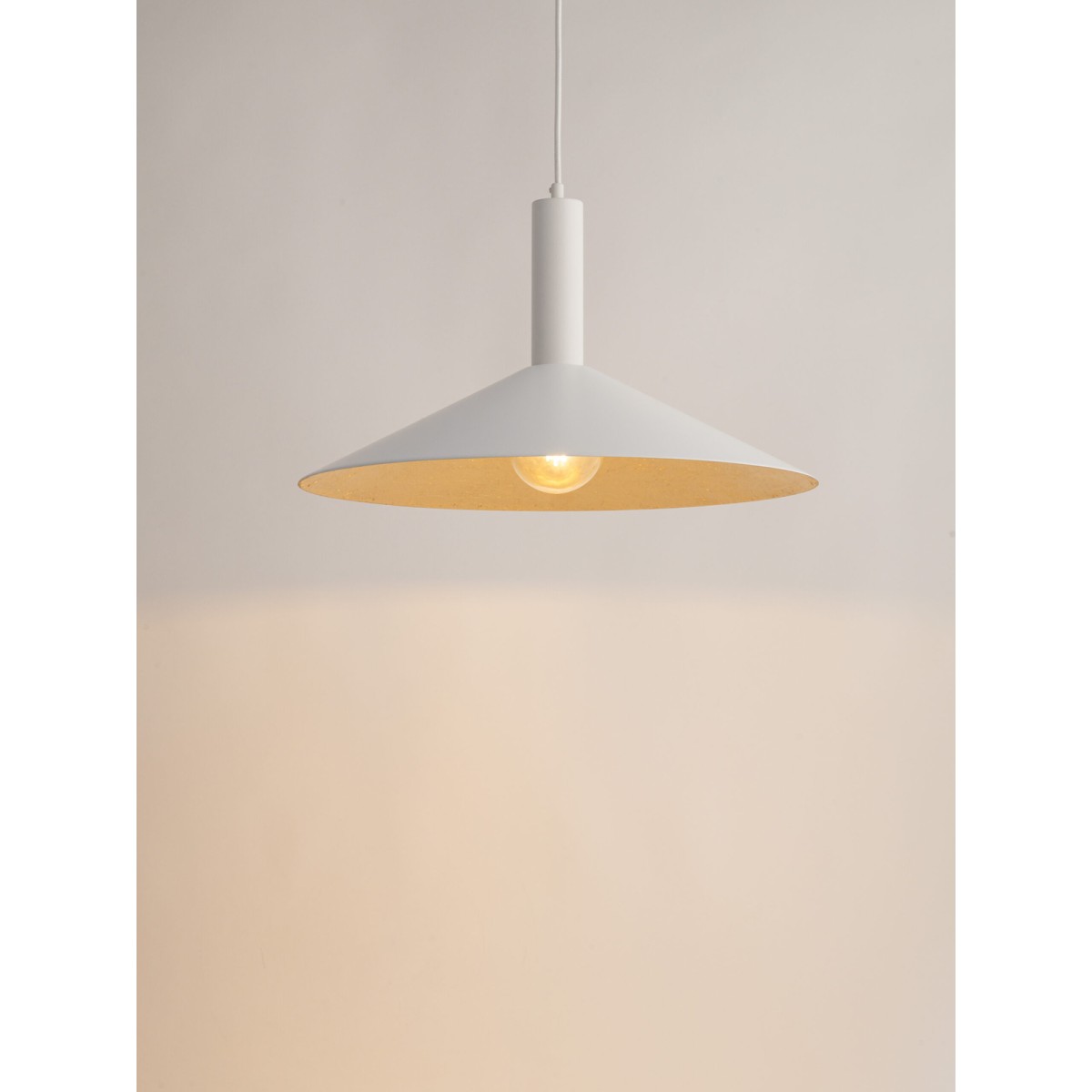 stylowa oprawa Sigma CAPRI lampa wisząca 41014 kolor biały-złoty 1 x E27 15W Led