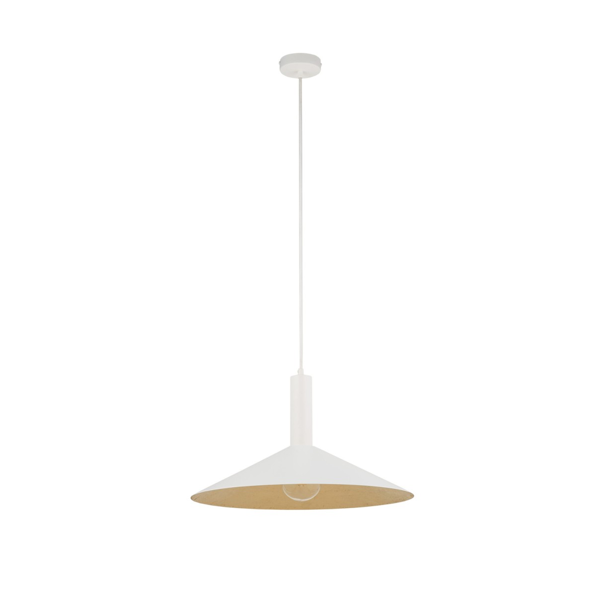 stylowa oprawa Sigma CAPRI lampa wisząca 41014 kolor biały-złoty 1 x E27 15W Led