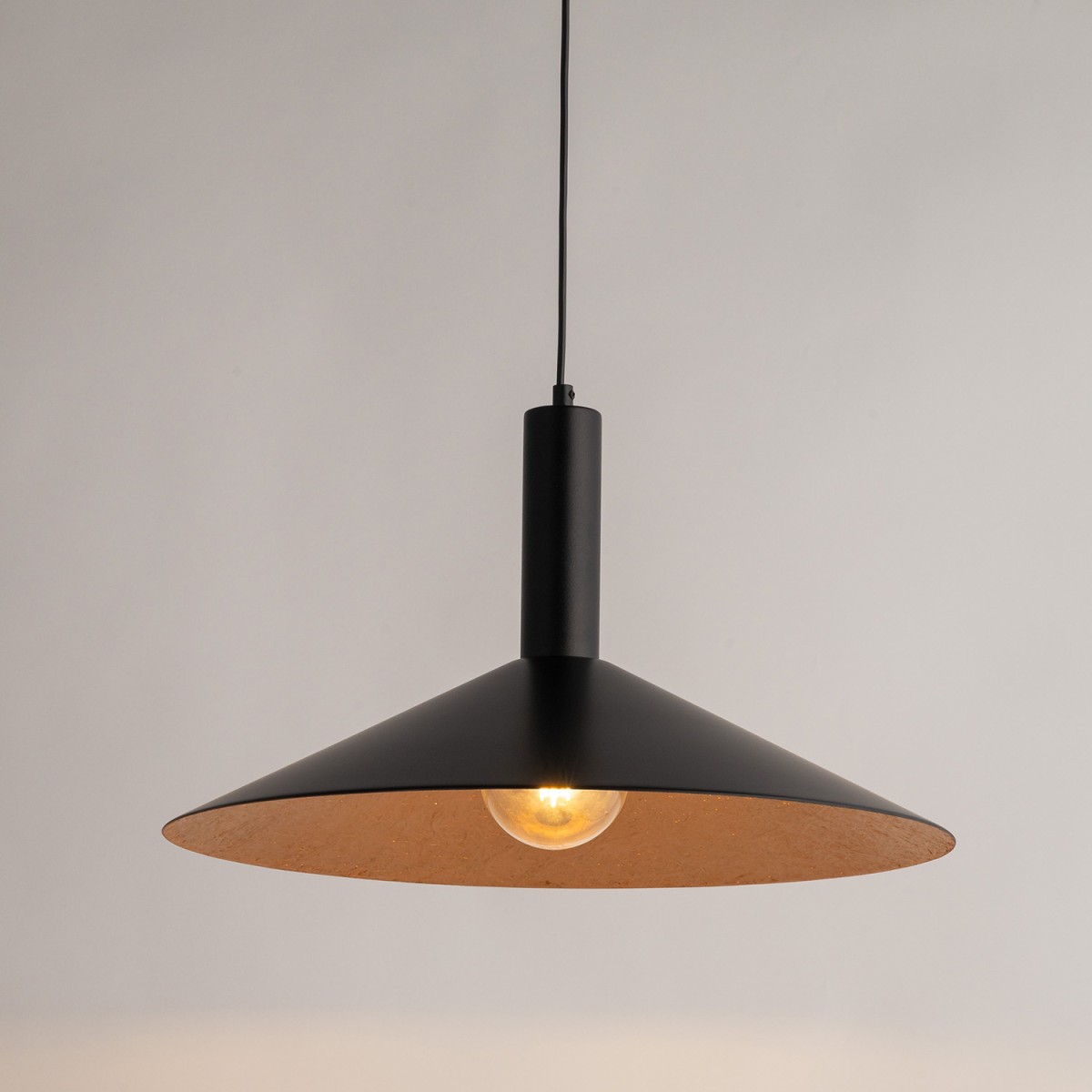 stylowa oprawa Sigma CAPRI lampa wisząca 41008 kolor czarny-miedziany 1 x E27 15W Led