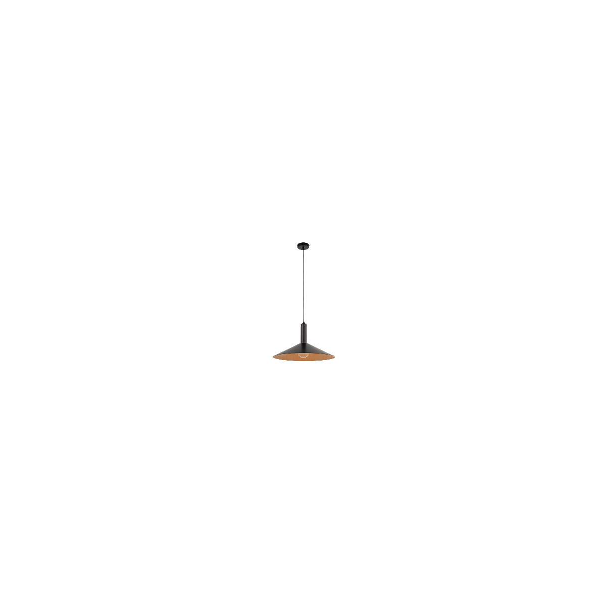 stylowa oprawa Sigma CAPRI lampa wisząca 41008 kolor czarny-miedziany 1 x E27 15W Led