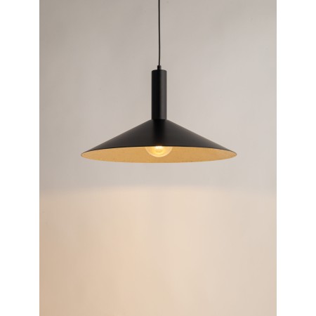 szykowna oprawa Sigma CAPRI lampa wisząca 41010 kolor czarny-złoty 1 x E27 15W Led