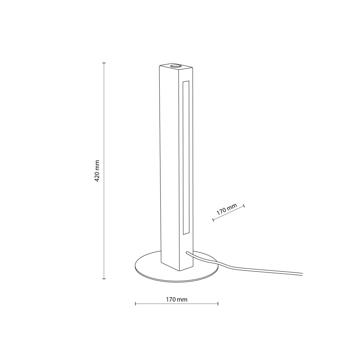 Lampka nocna TK-Lighting TEO TKL1412 kolor - sosna - czarny styl Nowoczesny  Loftowy