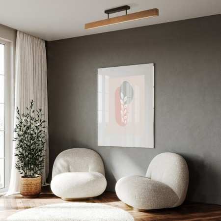 Lampa sufitowa TK-Lighting TEO TKL6614 kolor - orzech - czarny styl Nowoczesny  Loftowy