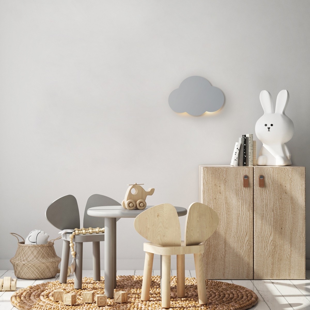 Kinkiet TK-Lighting CLOUD TKL4965 kolor - szary styl Nowoczesny  Minimalistyczny