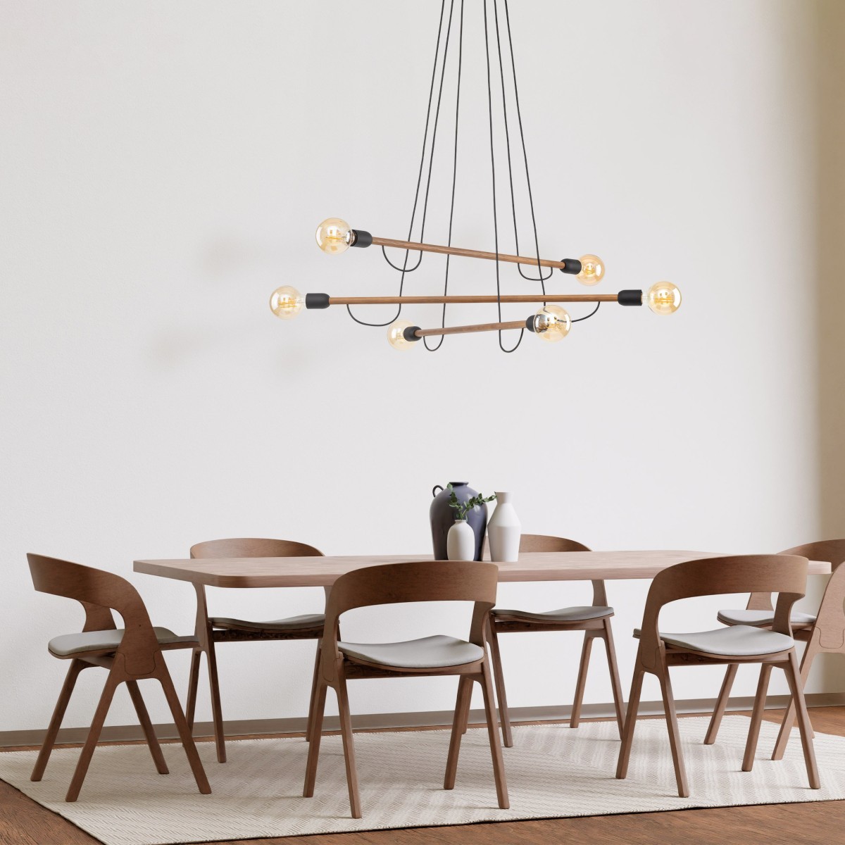 Lampa wisząca TK-Lighting HELIX TKL4950  Lampa sufitowa kolor - orzech - czarny styl Nowoczesny  Minimalistyczny