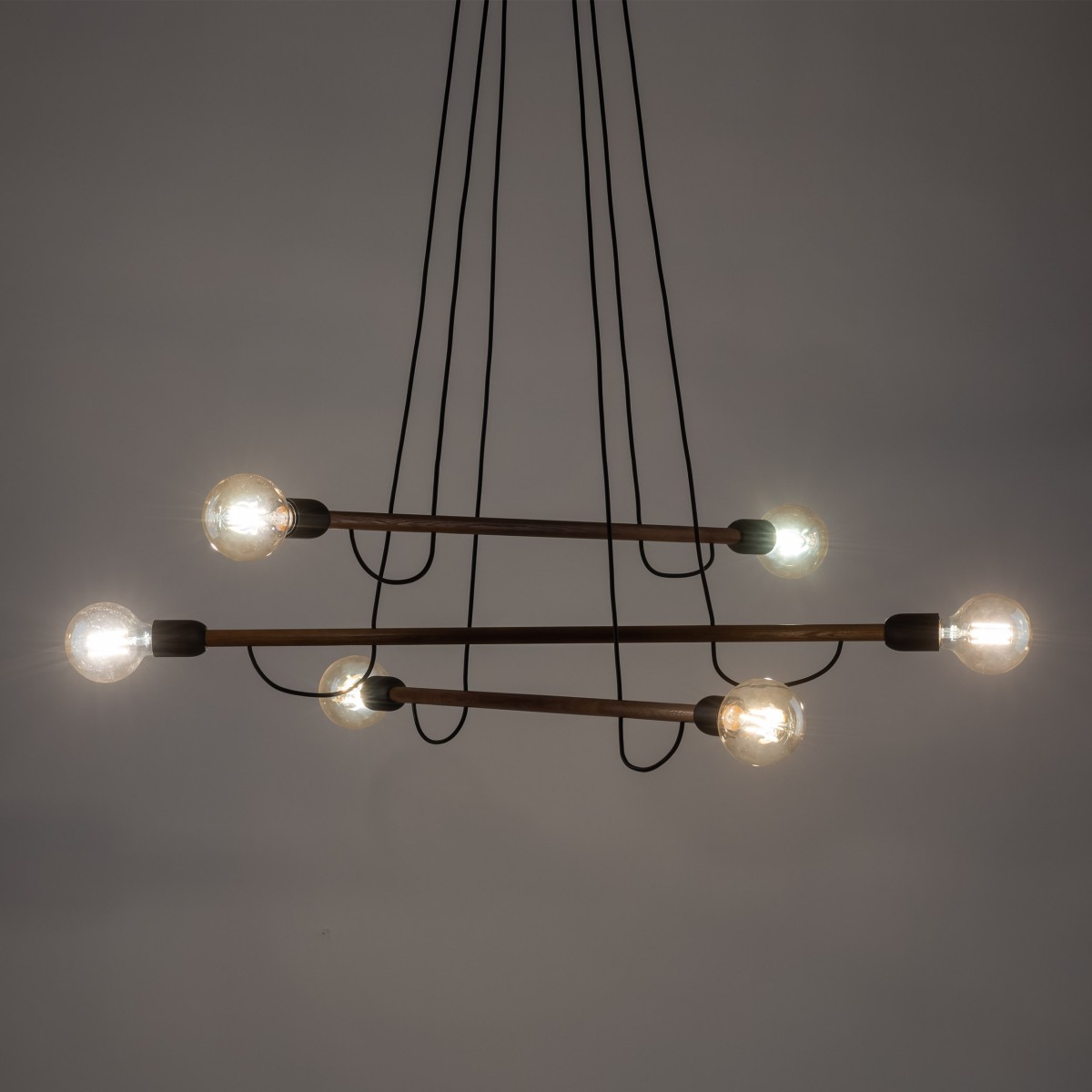 Lampa wisząca TK-Lighting HELIX TKL4950  Lampa sufitowa kolor - orzech - czarny styl Nowoczesny  Minimalistyczny