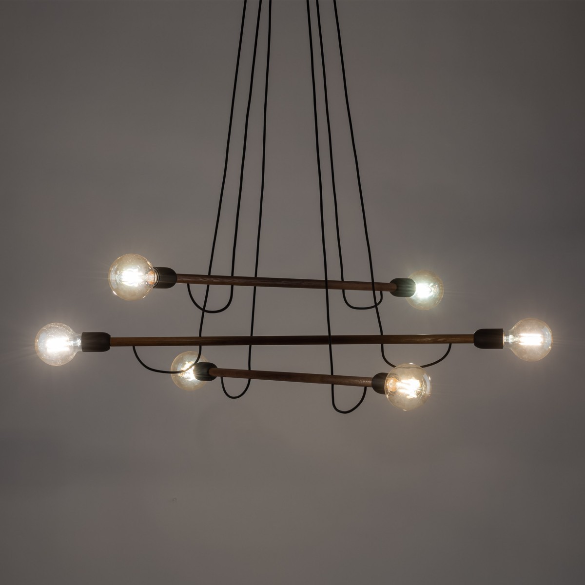 Lampa wisząca TK-Lighting HELIX TKL4950  Lampa sufitowa kolor - orzech - czarny styl Nowoczesny  Minimalistyczny