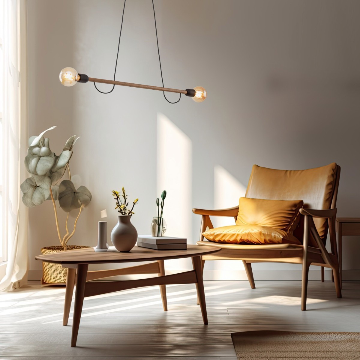 Lampa wisząca TK-Lighting HELIX TKL4948  Lampa sufitowa kolor - orzech - czarny styl Nowoczesny  Minimalistyczny