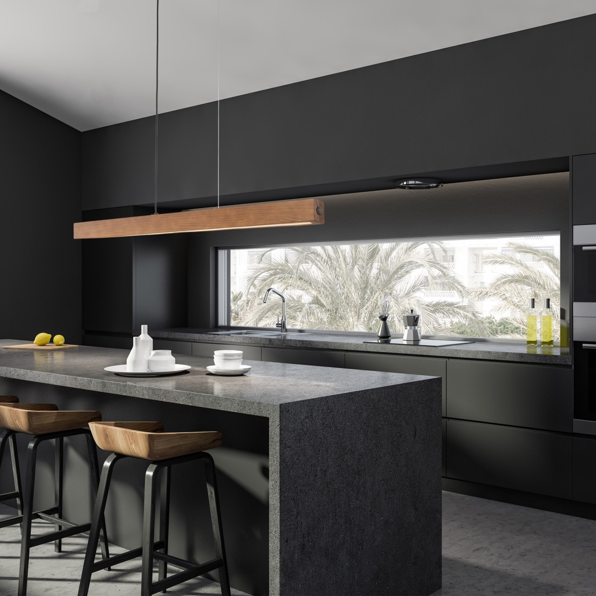 Lampa wisząca TK-Lighting TEO TKL1449 kolor - orzech - czarny styl Nowoczesny  Skandynawski