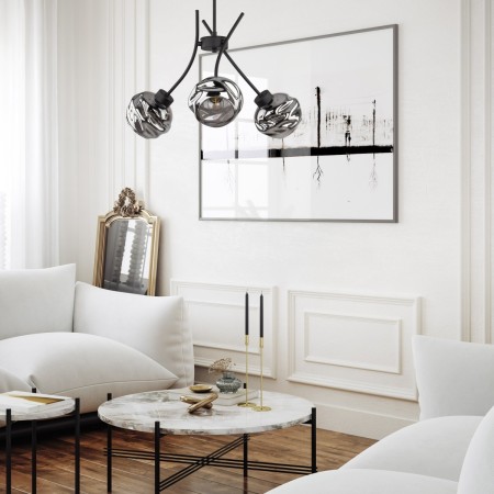 Lampa wisząca TK-Lighting ZULIA TKL5748 kolor - czarny - grafitowy styl Nowoczesny  Glamour