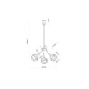 Lampa wisząca TK-Lighting ZULIA TKL5748 kolor - czarny - grafitowy styl Nowoczesny  Glamour