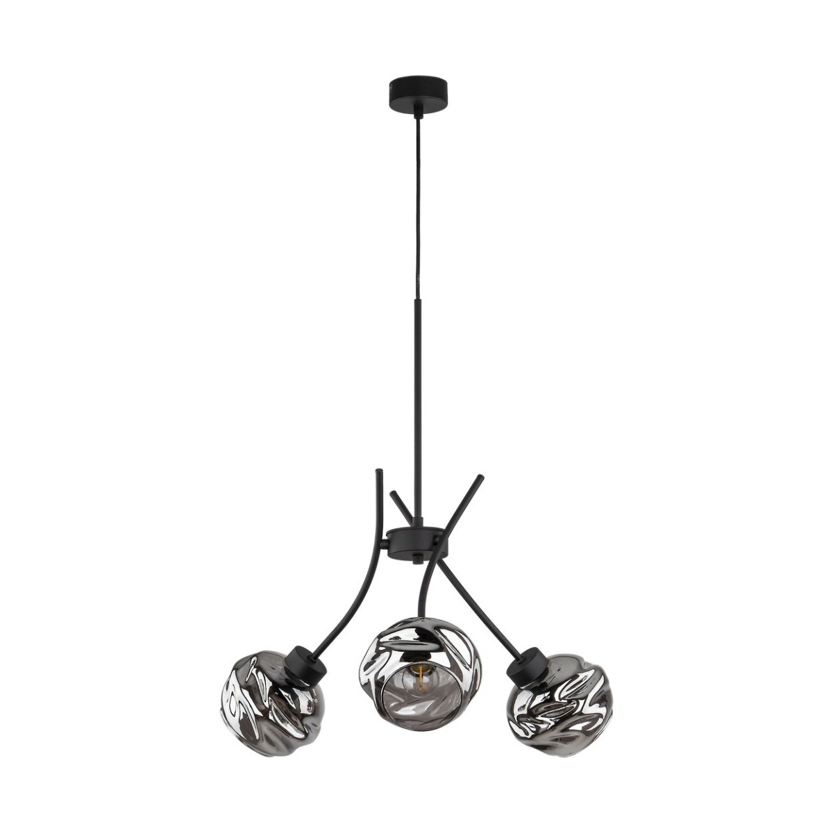 Lampa wisząca TK-Lighting ZULIA TKL5748 kolor - czarny - grafitowy styl Nowoczesny  Glamour