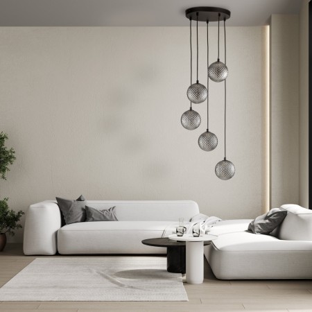 Lampa wisząca TK-Lighting ELENA TKL5747 kolor - czarny - grafitowy styl Nowoczesny  Glamour