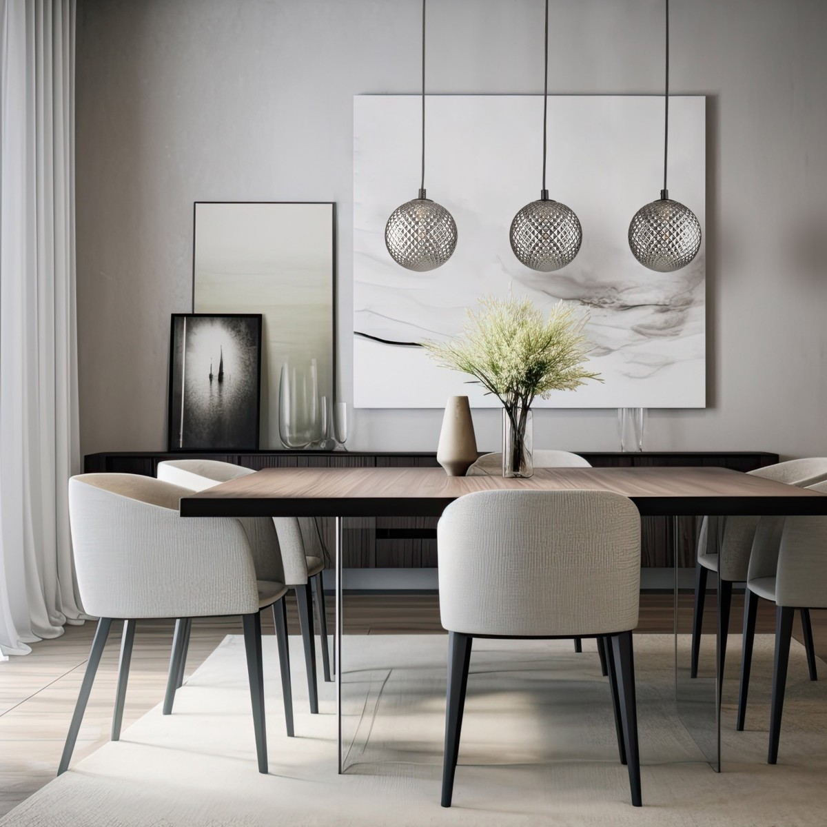 Lampa wisząca TK-Lighting ELENA TKL5746 kolor - czarny - grafitowy styl Nowoczesny  Glamour