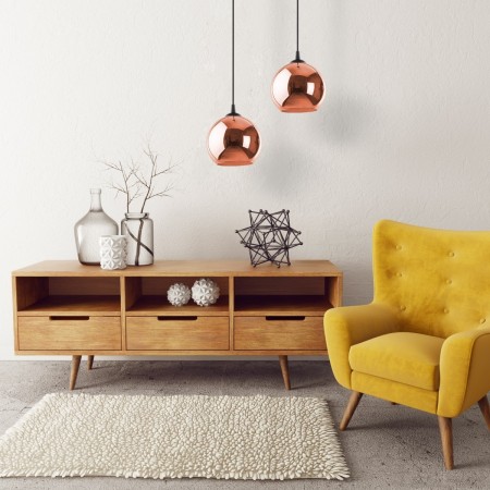 Lampa wisząca TK-Lighting VENEZIA TKL5741 kolor - czarny - miedź styl Nowoczesny  Klasyczny