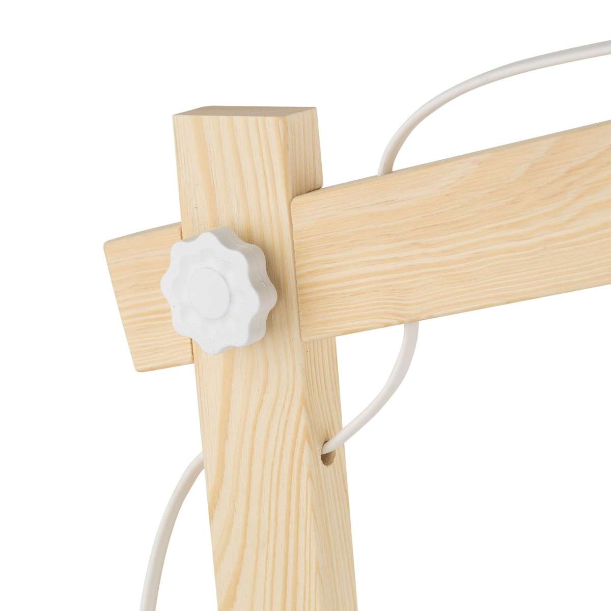 Lampka nocna TK-Lighting OSLO TKL5347 kolor - biały - sosna styl Skandynawski  Industrialny