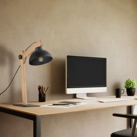 Lampka nocna TK-Lighting OSLO TKL5346 kolor - sosna - czarny styl Skandynawski  Industrialny