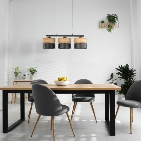 Lampa wisząca TK-Lighting NICOL TKL4801  Lampa sufitowa kolor - czarny - brązowy styl Nowoczesny  Boho