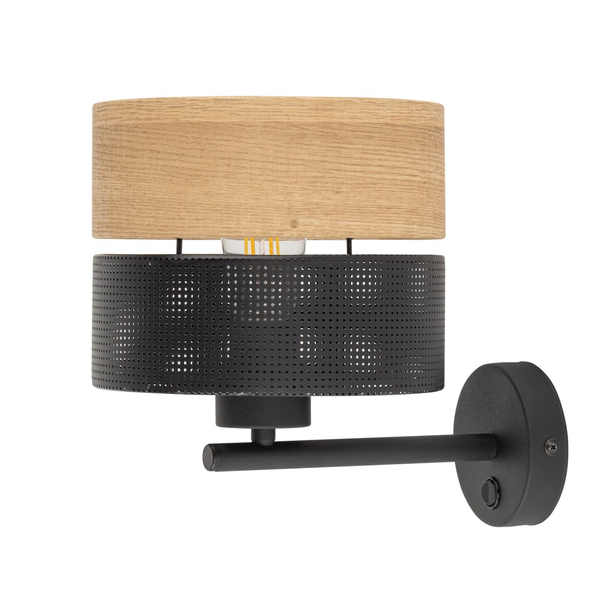 Lampa ścienna TK-Lighting NICOL TKL6539  Kinkiet kolor - czarny - brązowy styl Nowoczesny  Boho