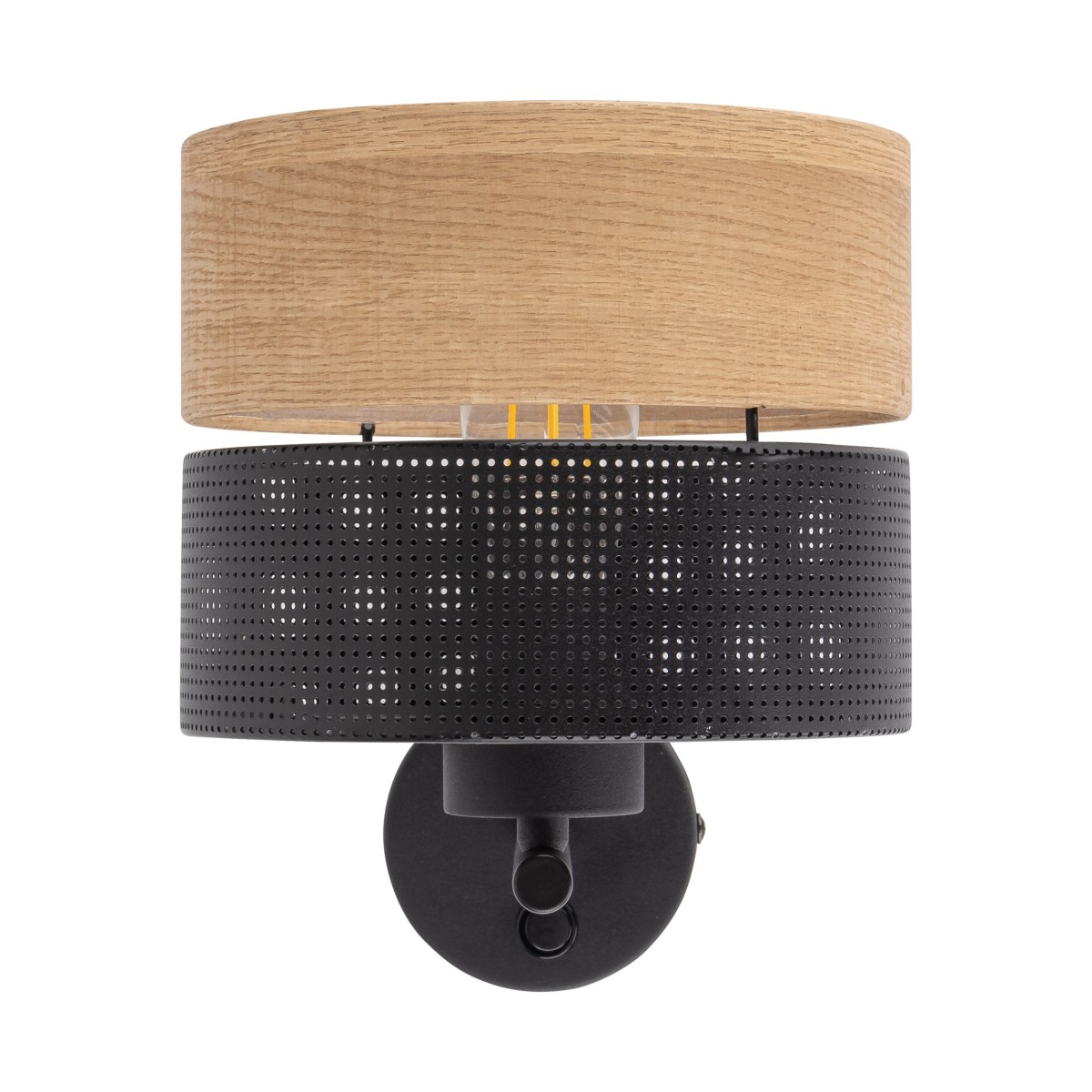 Lampa ścienna TK-Lighting NICOL TKL6539  Kinkiet kolor - czarny - brązowy styl Nowoczesny  Boho