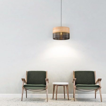 Lampa wisząca TK-Lighting NICOL TKL4799  Lampa sufitowa kolor - dąb - czarny styl Nowoczesny  Boho