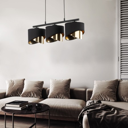 Lampa wisząca TK-Lighting GRANT TKL4824  Lampa sufitowa kolor - czarny - złoty styl Nowoczesny  Glamour