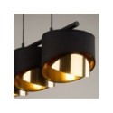 Lampa wisząca TK-Lighting GRANT TKL4824  Lampa sufitowa kolor - czarny - złoty styl Nowoczesny  Glamour