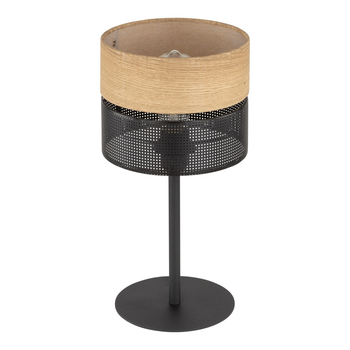 Lampka nocna TK-Lighting NICOL TKL5124 kolor - czarny - brązowy styl Nowoczesny  Boho