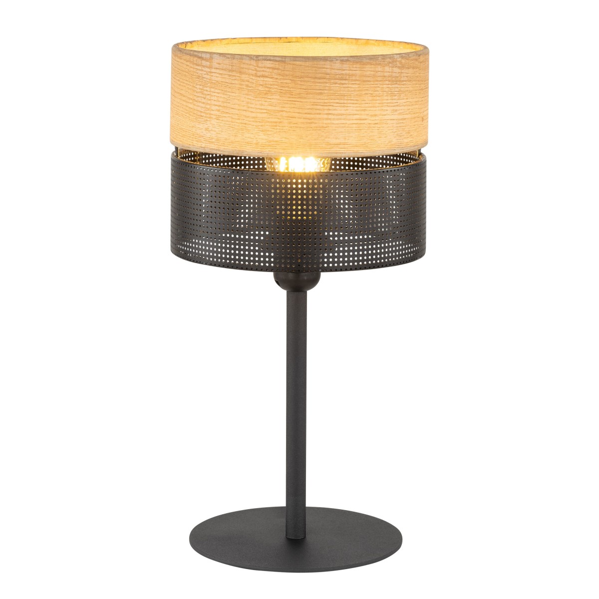 Lampka nocna TK-Lighting NICOL TKL5124 kolor - czarny - brązowy styl Nowoczesny  Boho