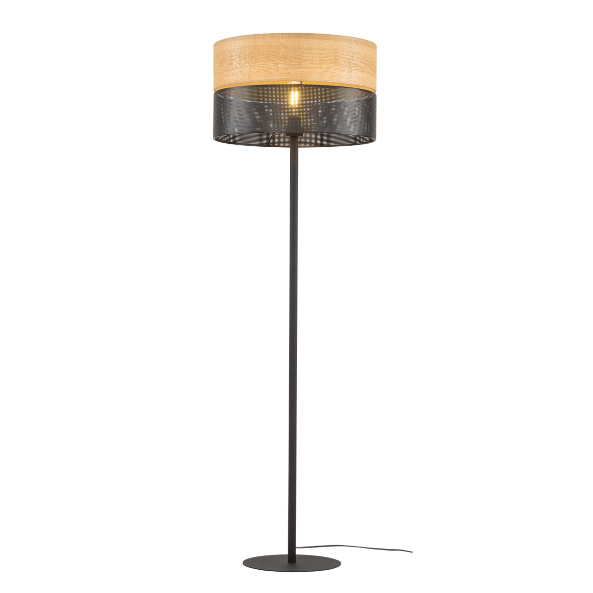 Lampa podłogowa TK-Lighting NICOL TKL5123 kolor - czarny - brązowy styl Nowoczesny  Boho