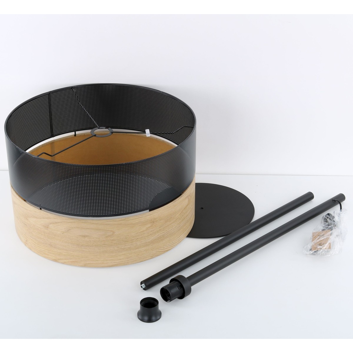 Lampa podłogowa TK-Lighting NICOL TKL5123 kolor - czarny - brązowy styl Nowoczesny  Boho