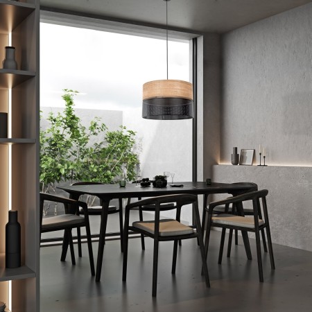 Lampa wisząca TK-Lighting NICOL TKL4798 kolor - czarny - brązowy styl Nowoczesny  Boho