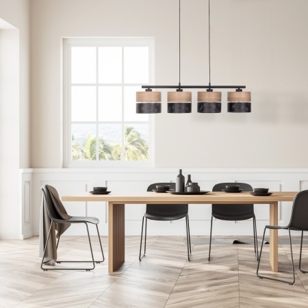Lampa wisząca TK-Lighting NICOL TKL4802  Lampa sufitowa kolor - czarny - beżowy styl Nowoczesny  Boho
